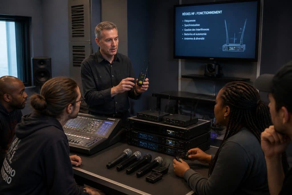 découvrez la formation hf-formations.fr pour maîtriser les techniques des régies audio hf et optimiser vos compétences en gestion de fréquences radio.