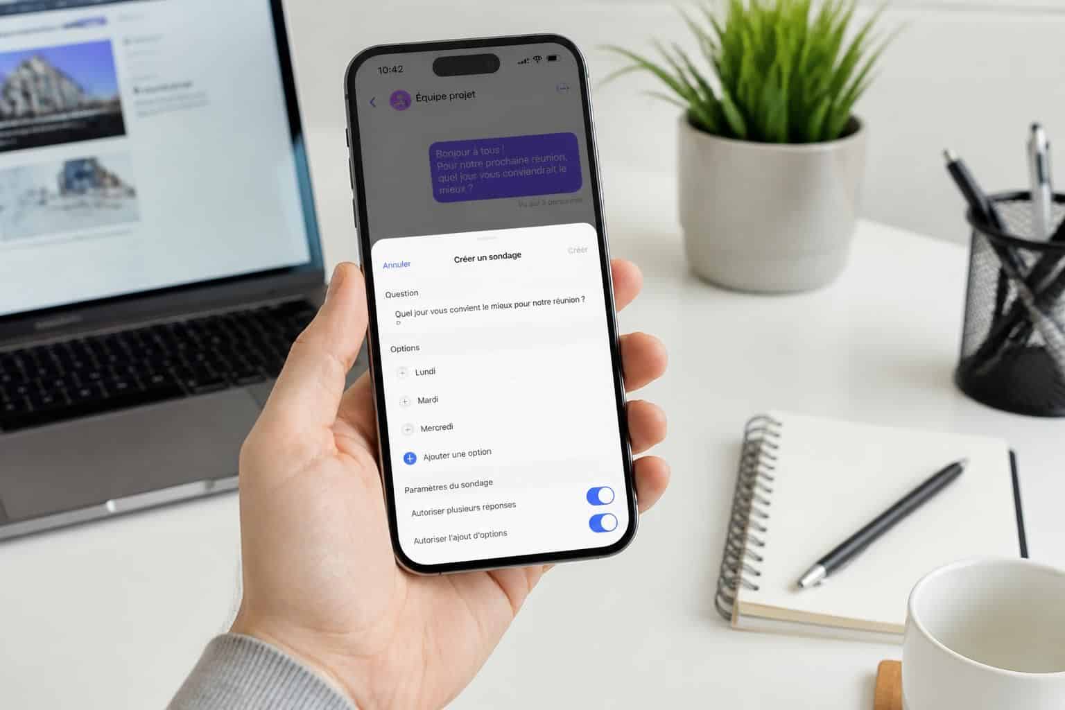 apprenez à créer un sondage sur messenger de manière simple et rapide grâce à notre guide étape par étape. obtenez des réponses instantanées et engagez facilement vos contacts.